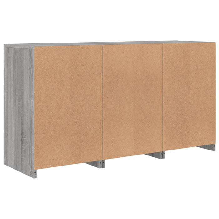 Credenza con Luci LED Grigio Sonoma 123x37x67 cm 3209063