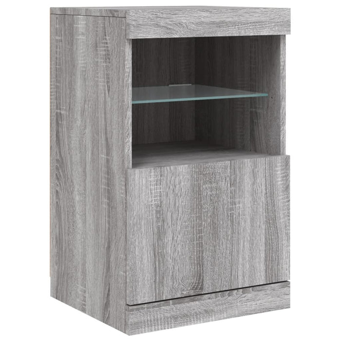 Credenza con Luci LED Grigio Sonoma 123x37x67 cm 3209063
