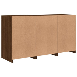 Credenza con Luci LED Rovere Marrone 123x37x67 cm 3209064