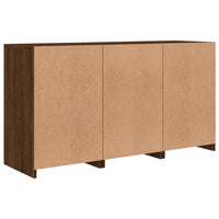 Credenza con Luci LED Rovere Marrone 123x37x67 cm 3209064