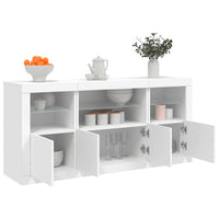 Credenza con Luci LED Bianca 142,5x37x67 cm 3209065