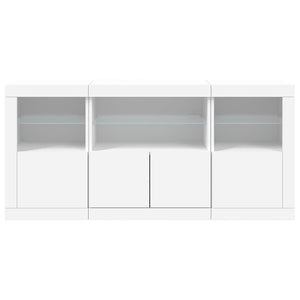 Credenza con Luci LED Bianca 142,5x37x67 cm 3209065