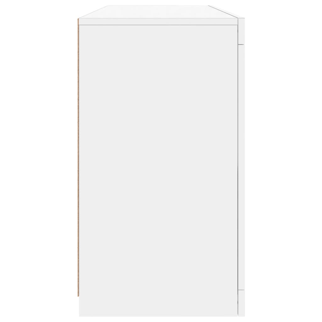 Credenza cassettiera cassettiera mobile contenitore organizer cucina soggiorno soggiorno con luci a LED 142,5 x 37 x 67 cm bianco 02_0029829