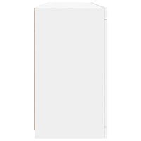 Credenza cassettiera cassettiera mobile contenitore organizer cucina soggiorno soggiorno con luci a LED 142,5 x 37 x 67 cm bianco 02_0029829