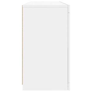 Credenza cassettiera cassettiera mobile contenitore organizer cucina soggiorno soggiorno con luci a LED 142,5 x 37 x 67 cm bianco 02_0029829