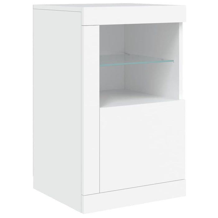Credenza con Luci LED Bianca 142,5x37x67 cm 3209065