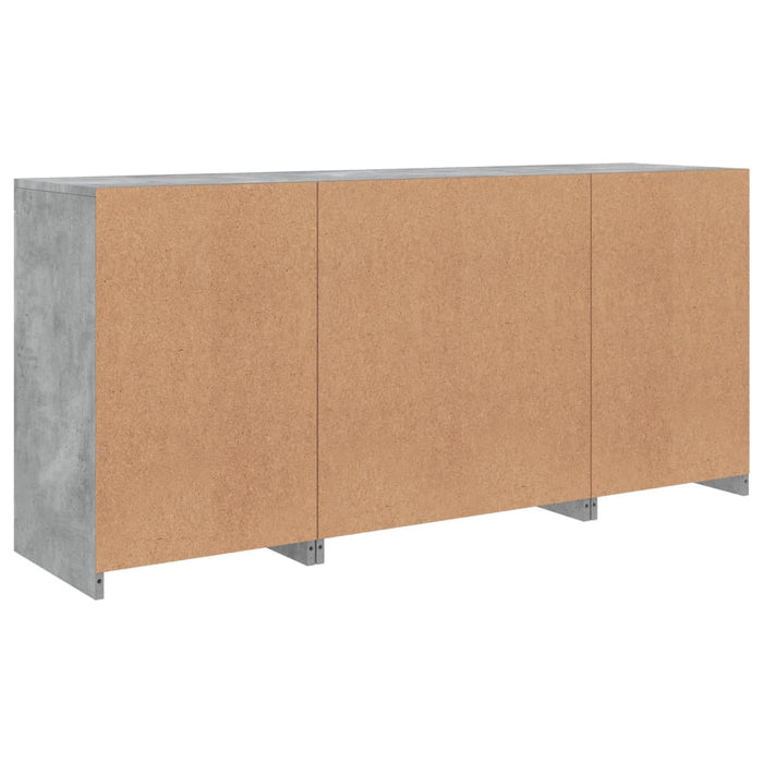 Credenza con Luci LED Grigio Cemento 142,5x37x67 cm 3209068