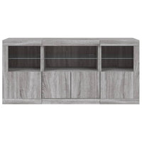 Credenza con Luci LED Grigio Sonoma 142,5x37x67 cm 3209070