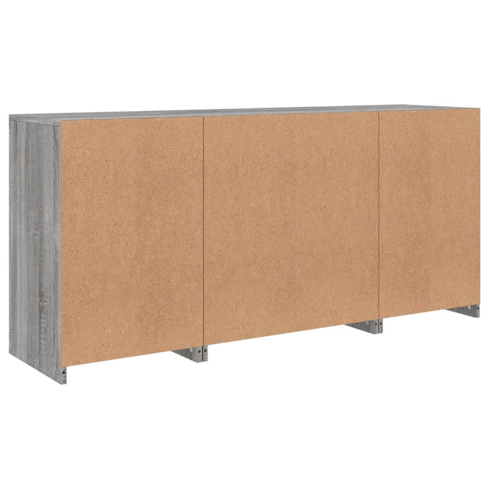 Credenza con Luci LED Grigio Sonoma 142,5x37x67 cm 3209070
