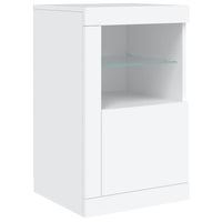 Credenza con Luci LED Bianca 163x37x67 cm 3209072