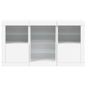 Credenza con Luci LED Bianca 123x37x67 cm 3209079
