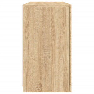 Credenza con Luci LED Rovere Sonoma 123x37x67 cm