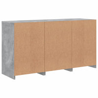 Credenza con Luci LED Grigio Cemento 123x37x67 cm 3209082