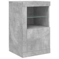 Credenza con Luci LED Grigio Cemento 123x37x67 cm 3209082