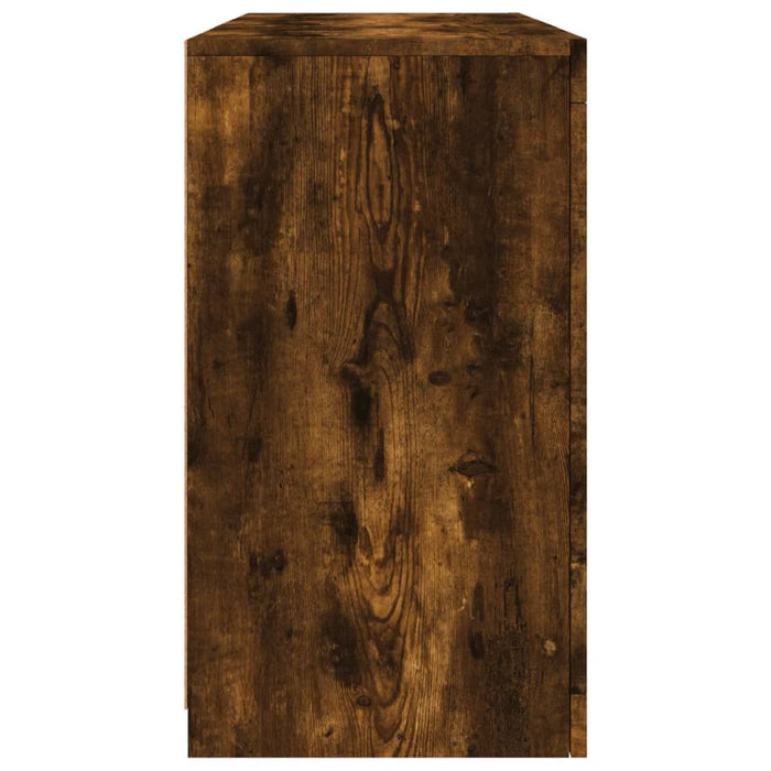 Credenza con Luci LED Rovere Fumo 123x37x67 cm 3209083