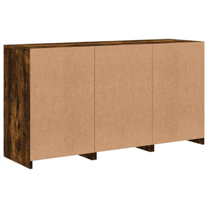 Credenza con Luci LED Rovere Fumo 123x37x67 cm 3209083