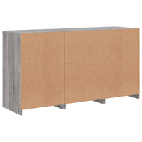 Credenza con Luci LED Grigio Sonoma 123x37x67 cm 3209084