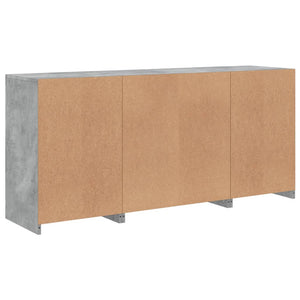 Credenza con Luci LED Grigio Cemento 142,5x37x67 cm 3209089