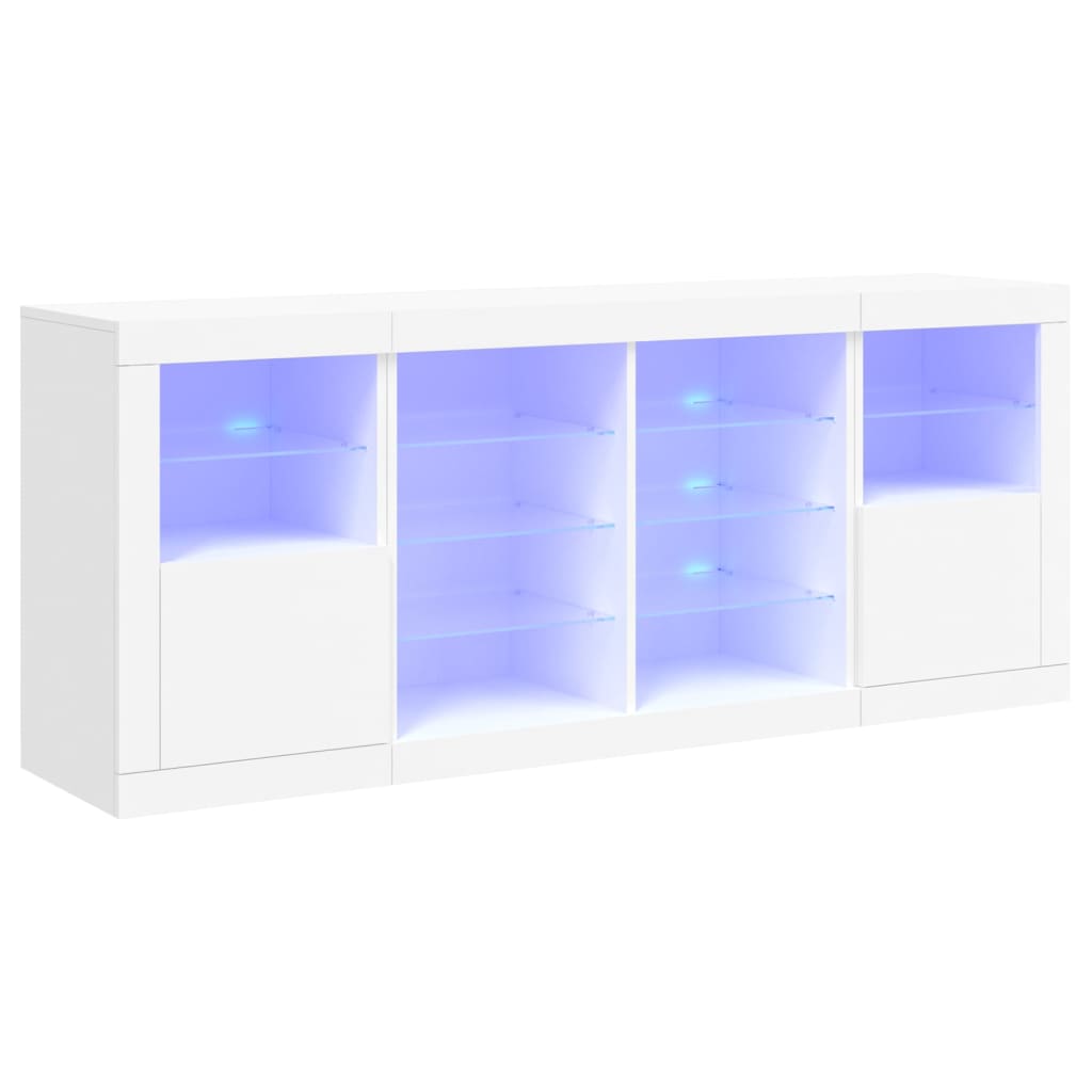 Credenza con Luci LED Bianca 163x37x67 cmcod mxl 109844