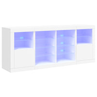 Credenza con Luci LED Bianca 163x37x67 cmcod mxl 109844