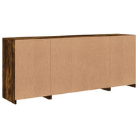 Credenza con Luci LED Rovere Fumo 163x37x67 cm 3209097