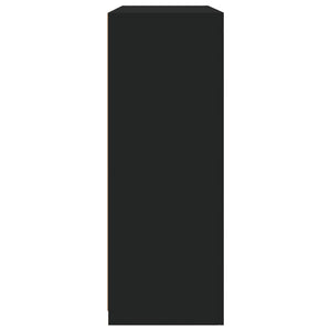 Credenze con Luci LED 3 pz Nere in Legno Multistrato 3209101