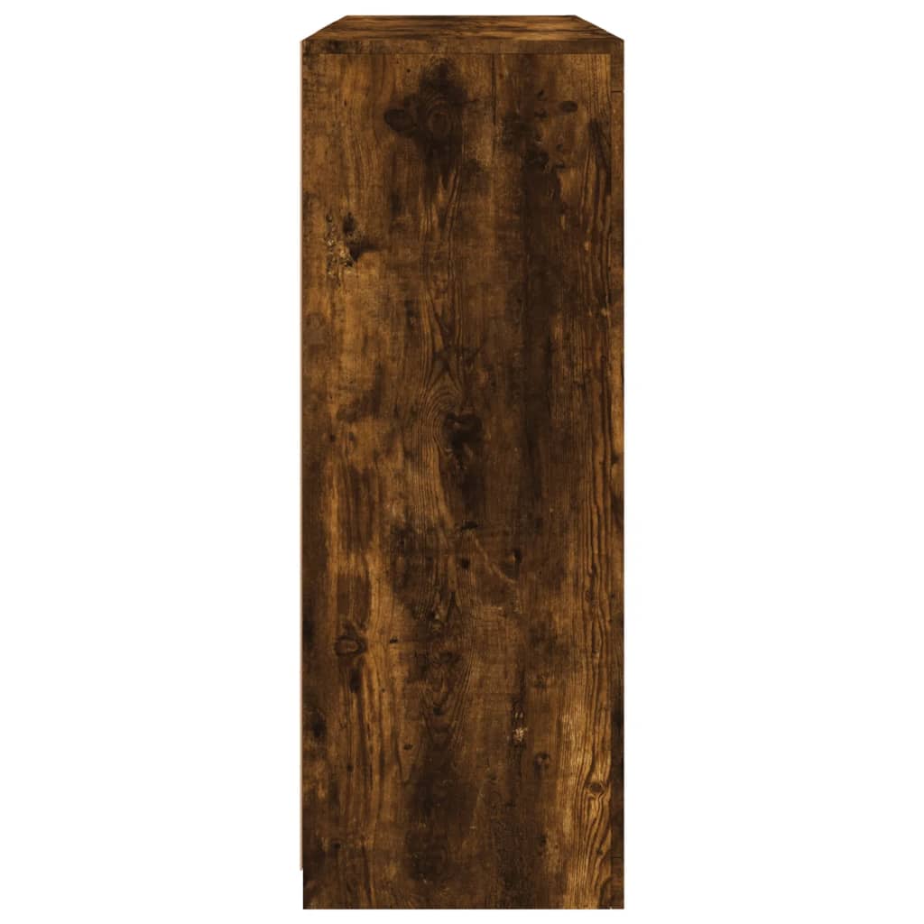 Credenze con Luci LED 3 pz Rovere Fumo in Legno Multistrato 3209111