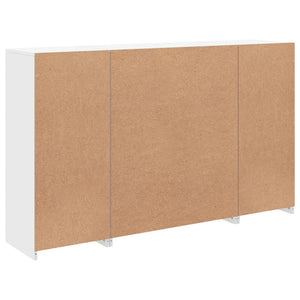 Credenze con Luci LED 3 pz Bianche in Legno Multistrato 3209114