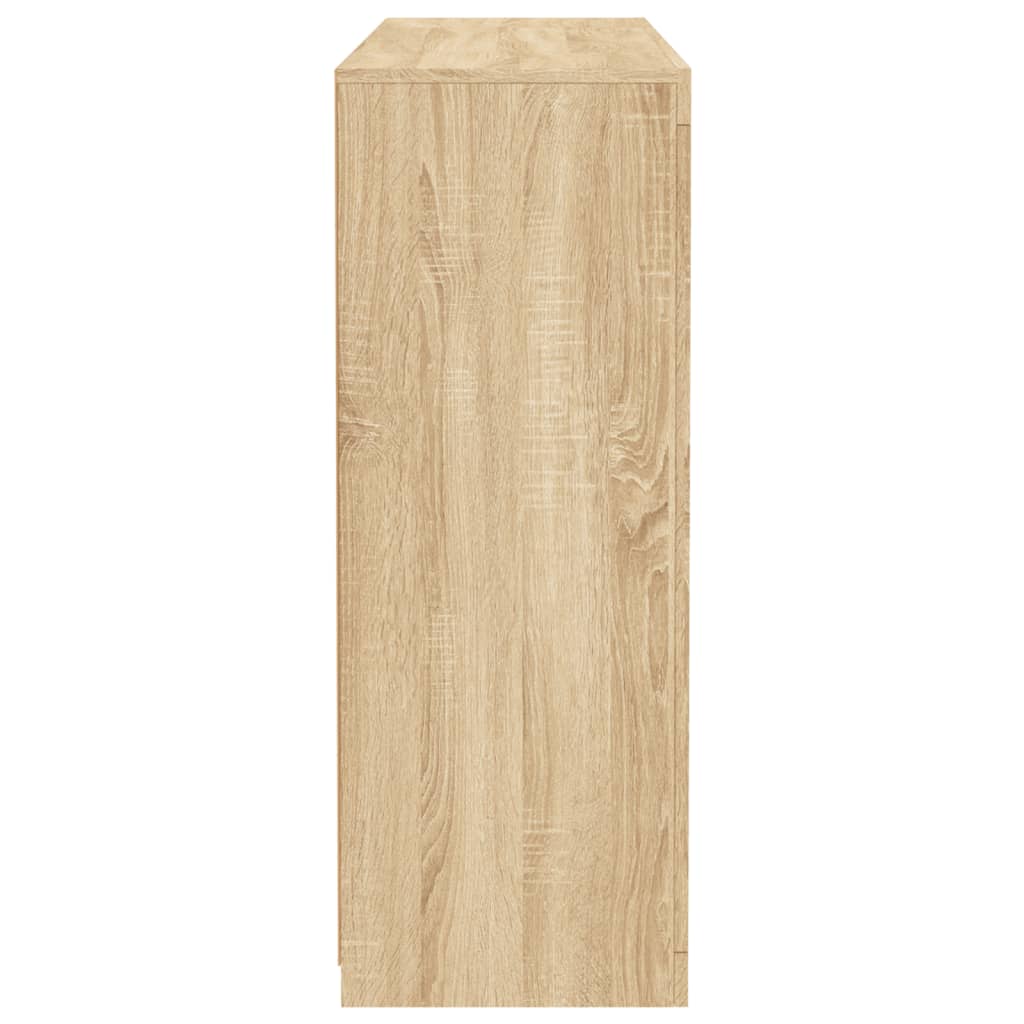 Credenze con Luci LED 3 pz Rovere Sonoma in Legno Multistrato 3209116