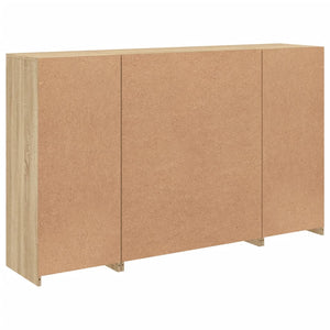 Credenze con Luci LED 3 pz Rovere Sonoma in Legno Multistrato 3209116