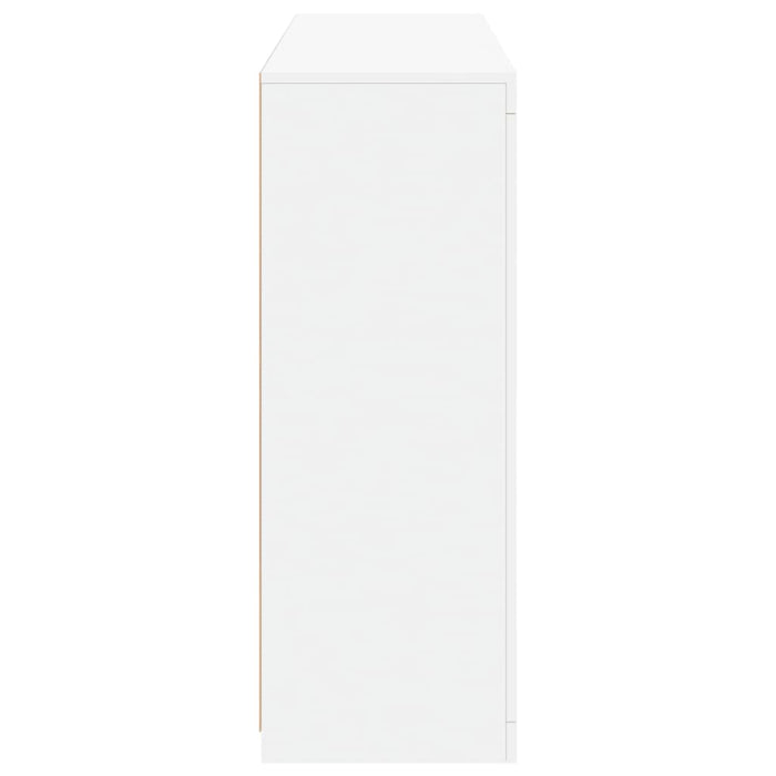 Credenze con Luci LED 3 pz Bianche in Legno Multistrato 3209121