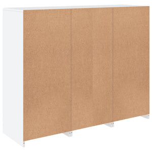 Credenze con Luci LED 3 pz Bianche in Legno Multistrato 3209121