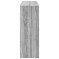 Credenza Credenza Comò Armadietto Organizzatore Cucina Soggiorno Soggiorno con luci a LED 3 pezzi Legno ingegnerizzato Sonoma Grigio 02_0037232