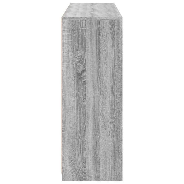 Credenza Credenza Comò Armadietto Organizzatore Cucina Soggiorno Soggiorno con luci a LED 3 pezzi Legno ingegnerizzato Sonoma Grigio 02_0037232