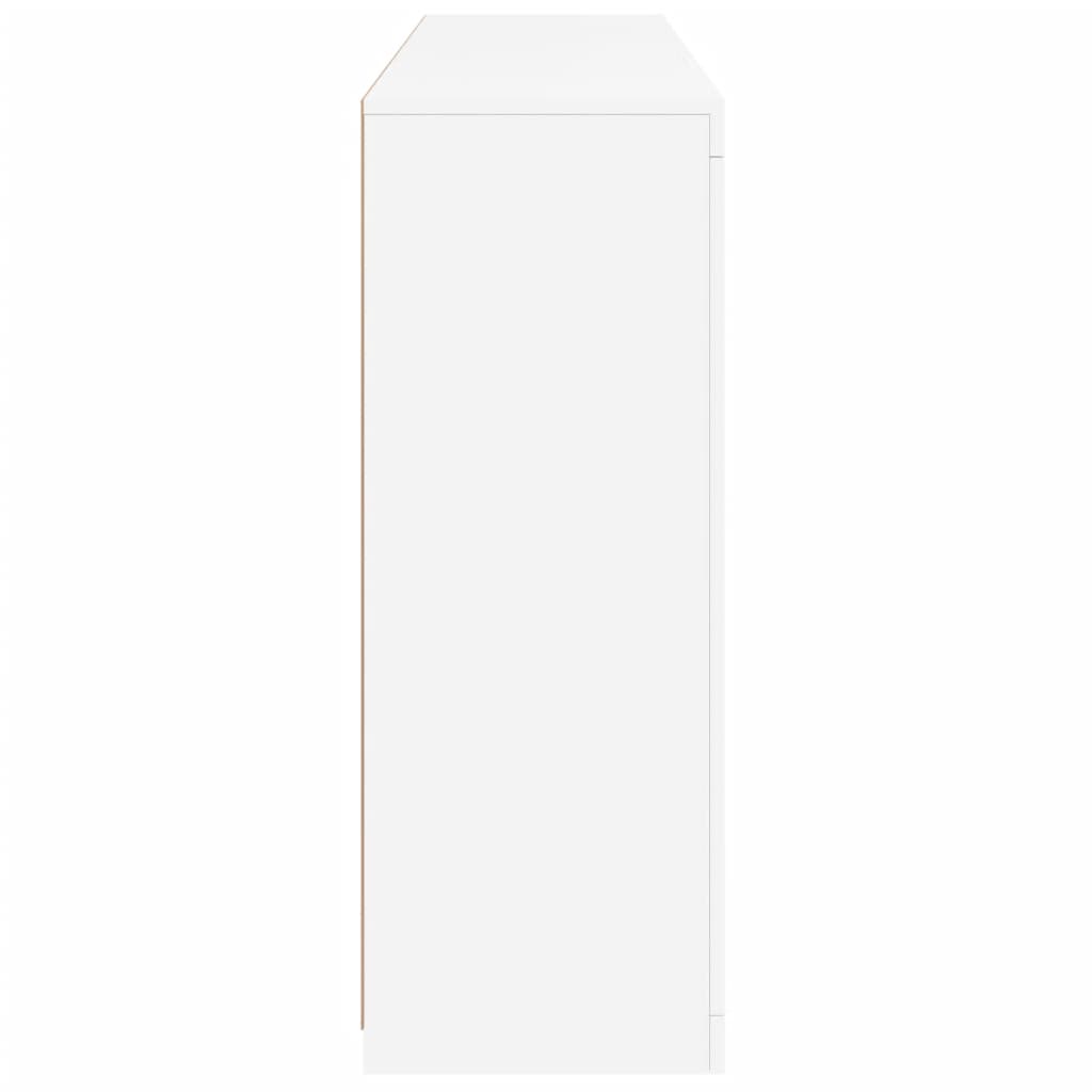 Credenze con Luci LED 3 pz Bianche in Legno Multistrato 3209128