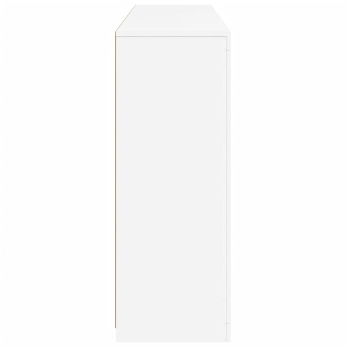 Credenze con Luci LED 3 pz Bianche in Legno Multistrato 3209128