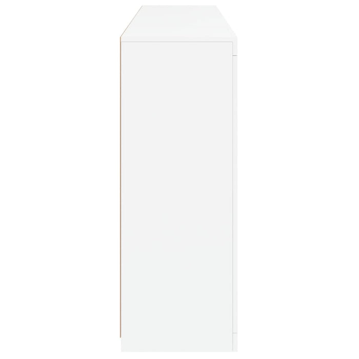 Credenze con Luci LED 3 pz Bianche in Legno Multistrato 3209135