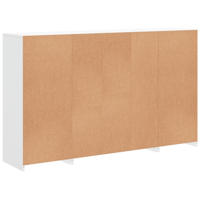 Credenze con Luci LED 3 pz Bianche in Legno Multistrato 3209135