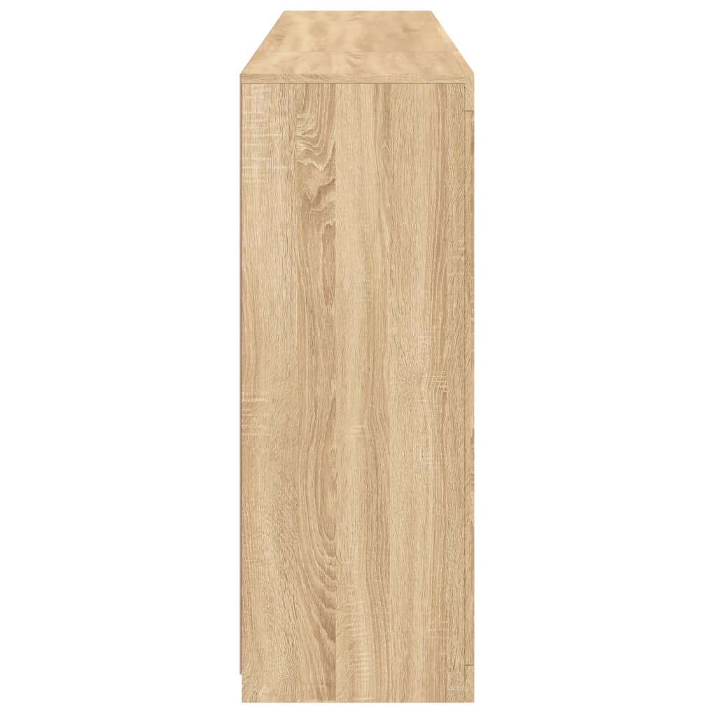 Credenze con Luci LED 3 pz Rovere Sonoma in Legno Multistrato 3209137