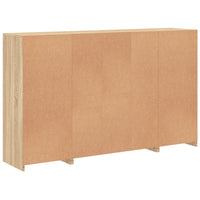 Credenza a buffet cassettiera mobiletto portaoggetti cucina soggiorno salotto con luci a LED 3 pezzi legno ingegnerizzato Sonoma marrone 02_0037215