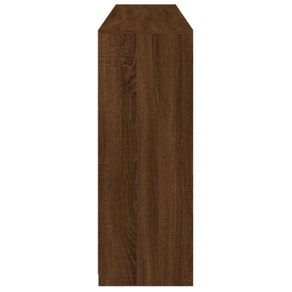 Credenze con Luci LED 3 pz Rovere Marrone in Legno Multistrato 3209141