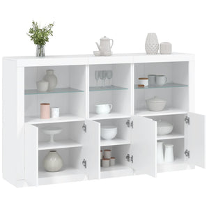 Credenza con Luci LED Bianca 162x37x100 cmcod mxl 109854