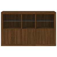 Credenza con Luci LED Rovere Marrone 162x37x100 cm 3209148