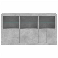 Credenza con Luci LED Grigio Cemento 181,5x37x100 cm 3209152