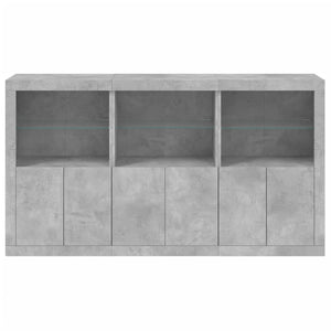 Credenza con Luci LED Grigio Cemento 181,5x37x100 cm 3209152