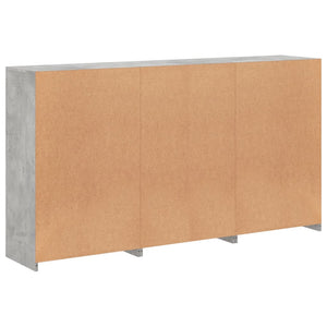 Credenza con Luci LED Grigio Cemento 181,5x37x100 cm 3209152