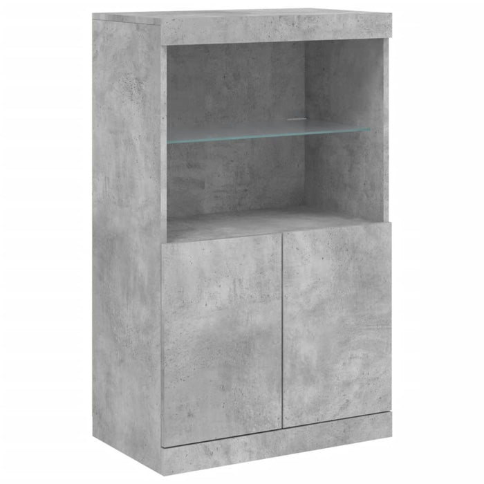 Credenza con Luci LED Grigio Cemento 181,5x37x100 cm 3209152