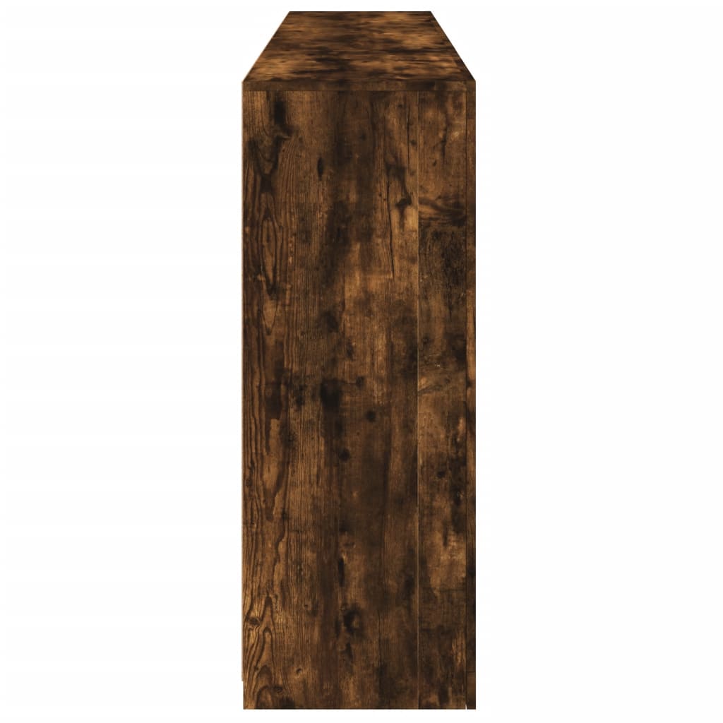 Credenza con Luci LED Rovere Fumo 181,5x37x100 cm 3209153