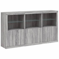 Credenza con Luci LED Grigio Sonoma 181,5x37x100 cm 3209154