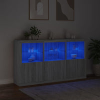 Credenza con Luci LED Grigio Sonoma 181,5x37x100 cm 3209154